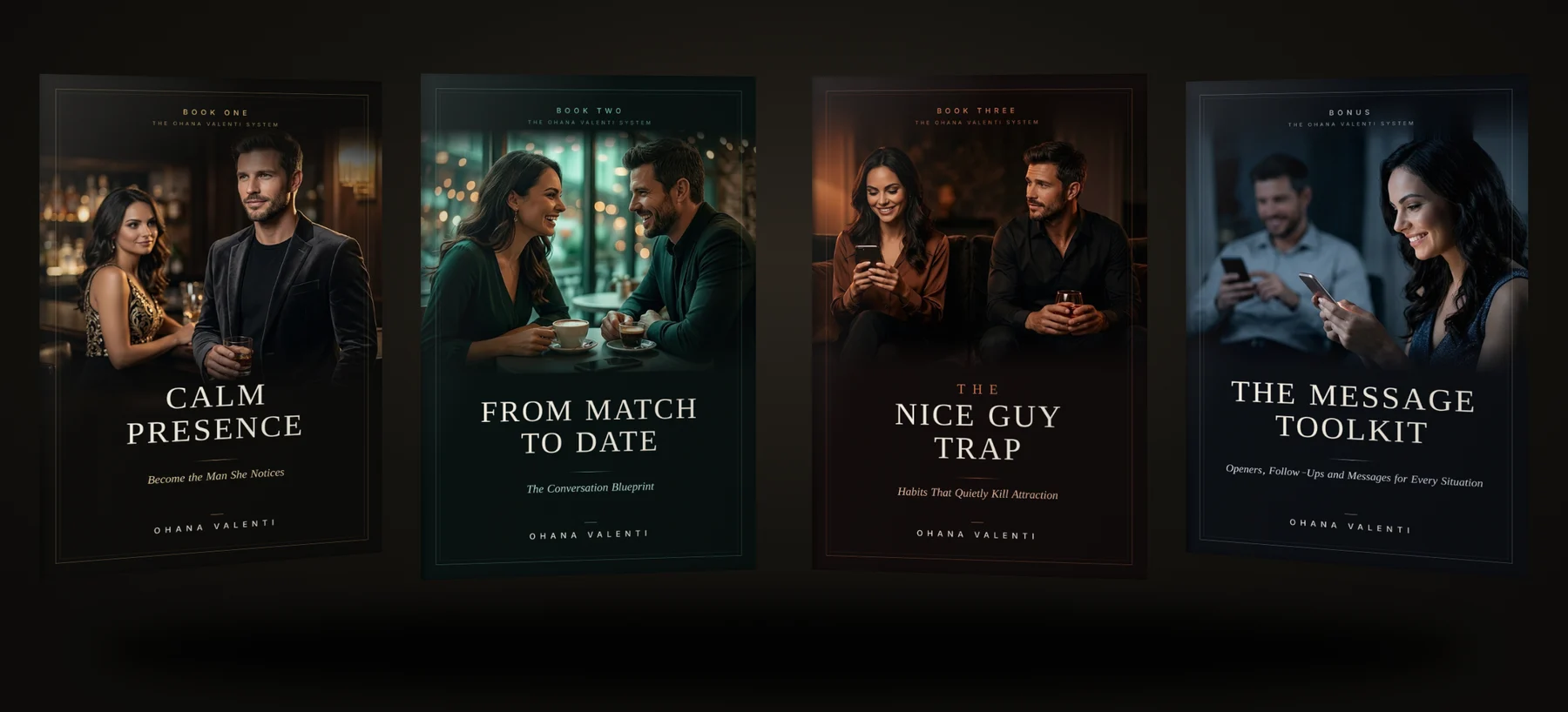 Calm Presence, From Match to Date, The Nice Guy Trap and the bonus The Message Toolkit